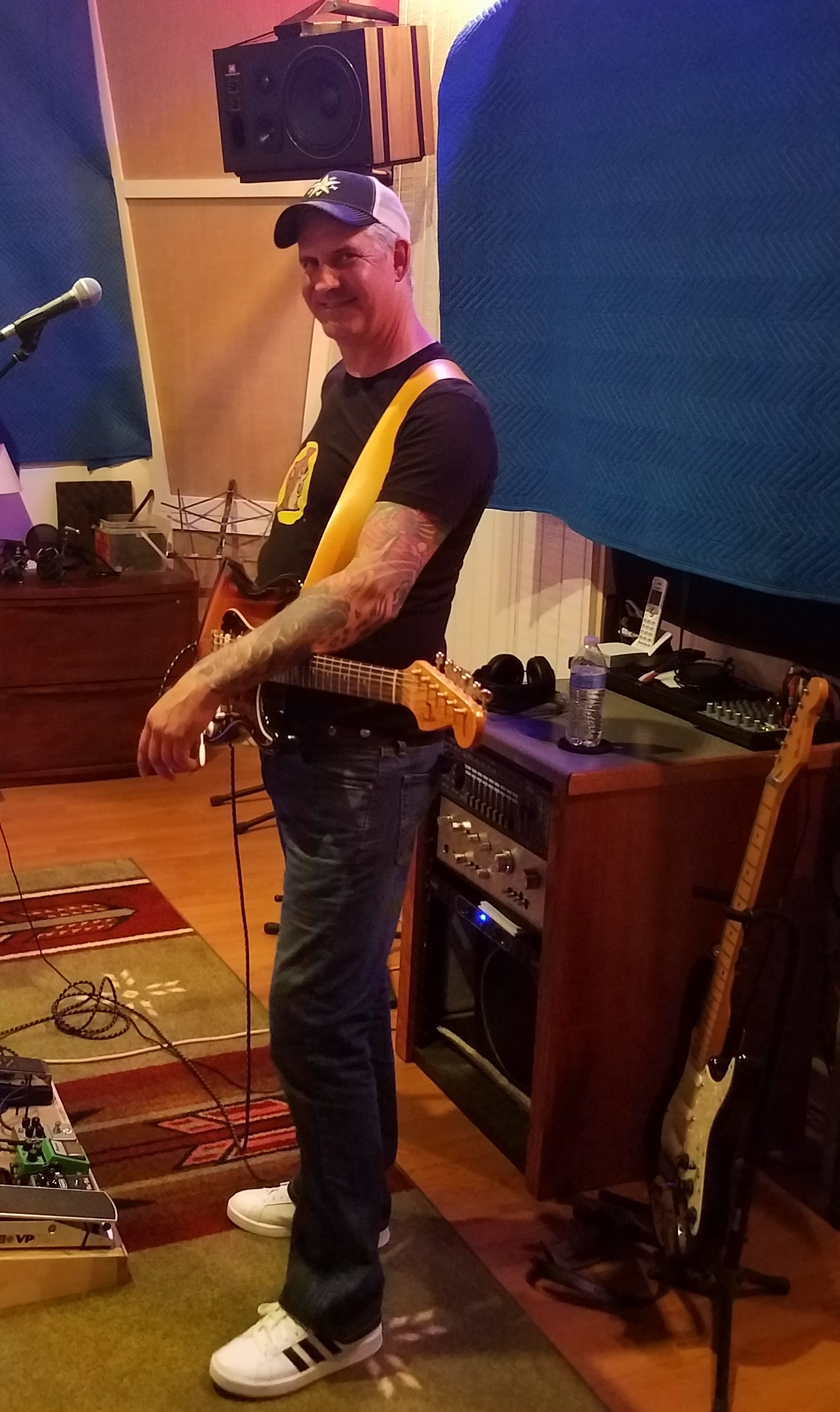Guitarist playing Telecaster in WAVS-Studio